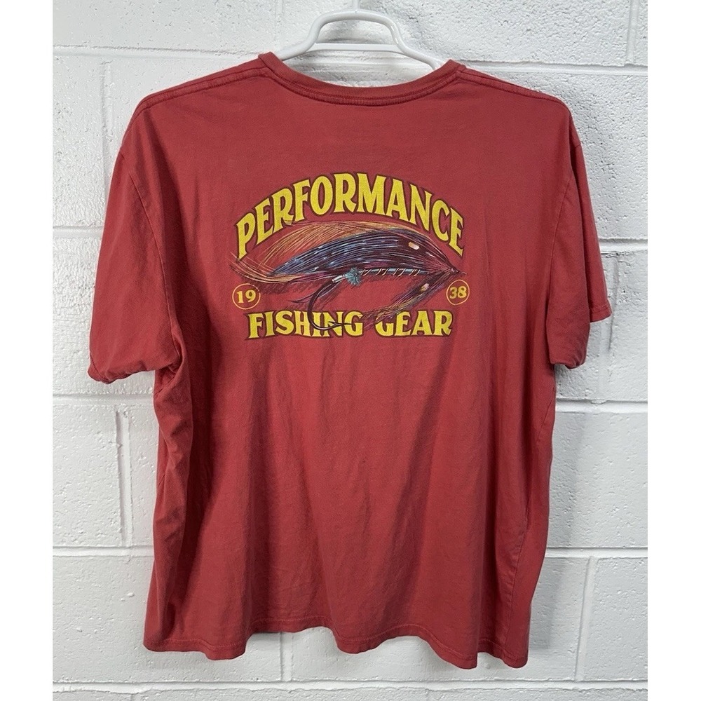 Columbia Mens PFG Graphic T Shirt Red XXL Short Sleeve Crew Neck